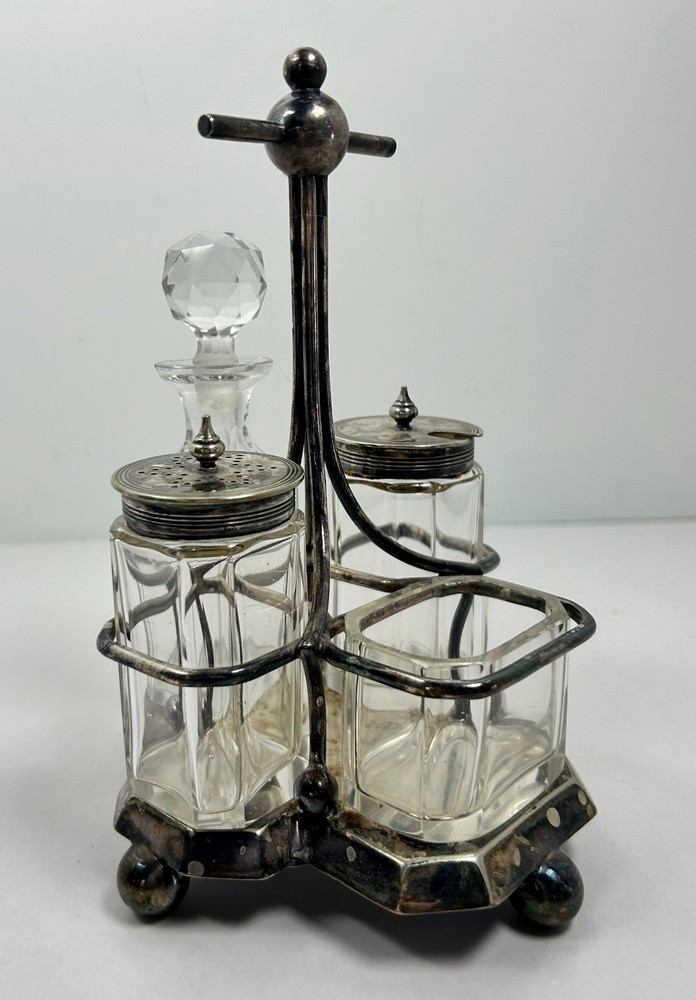 Walker & Hall Silver Plated Condiment Castor Set A1 Quality