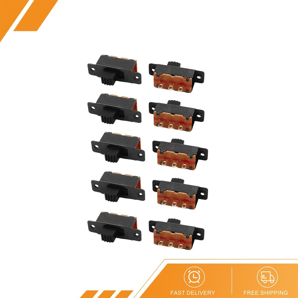 10Pcs 2Position 3P SPDT Micro Miniature PCB Slide Switch Latching Toggle Switch