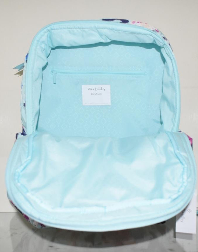 Vera Bradley Essential Large Backpack *Blue Floating Blossoms* NWT $195