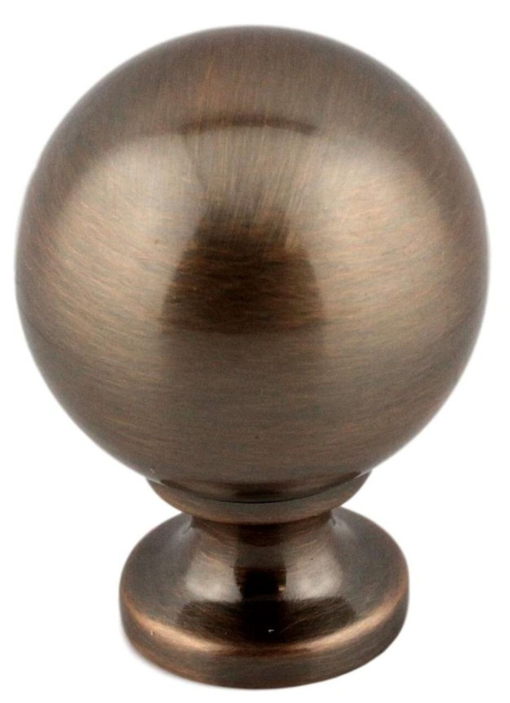 (5 Pack) 1-3/16 inch Rockefeller Knob Brushed Red Copper