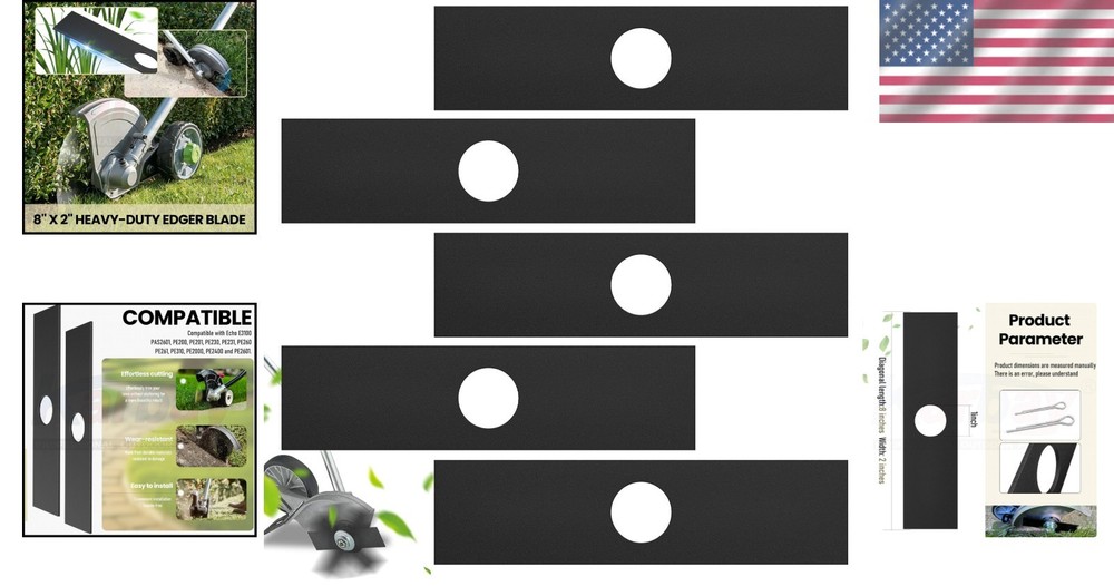 Versatile Edger Blades 5 Pack – Compatible with Leading Brands Like Ryobi & Echo
