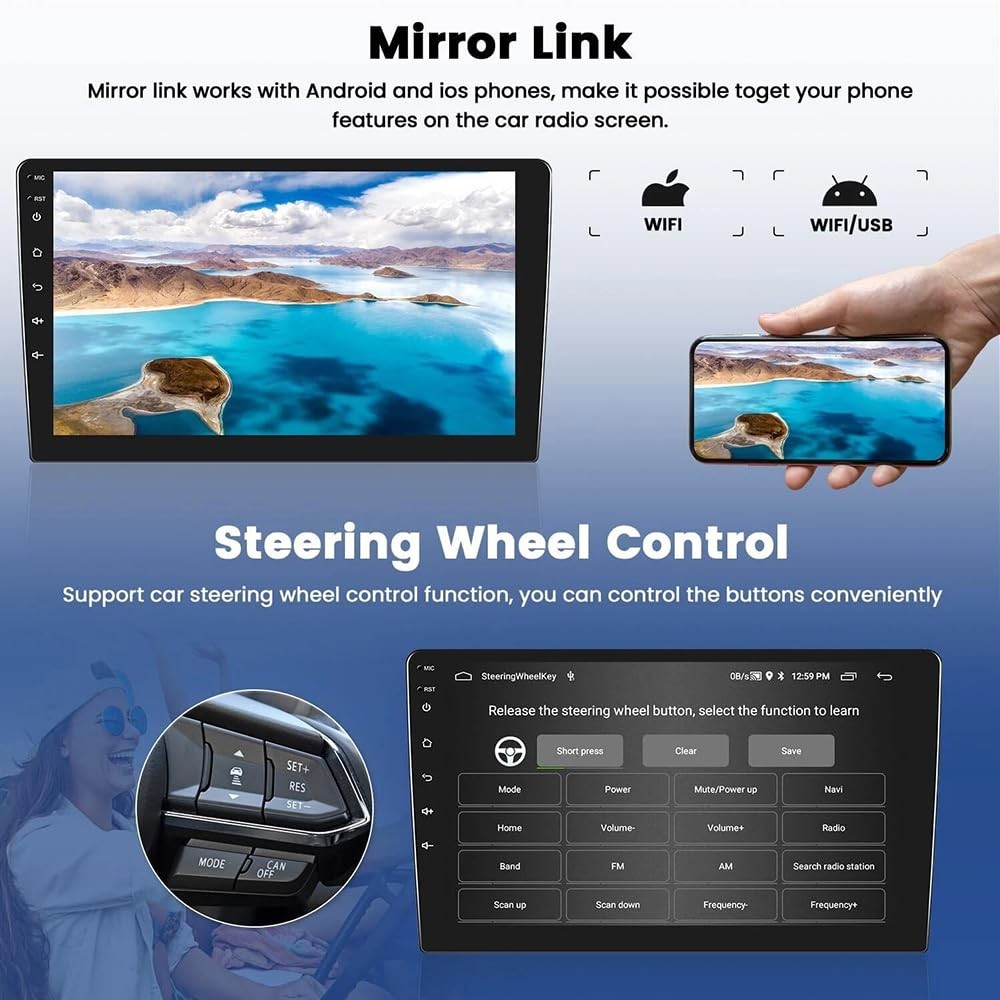 Caliber 2009-2010 10" DD Wireless Carplay AndroidAuto GPS Bluetooth 2+32G
