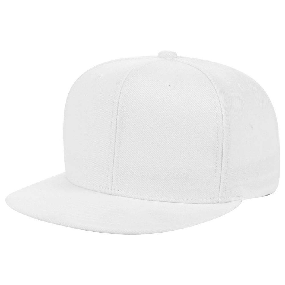 Mitchell & Ness Blank Classic Snapback Cap One Size White
