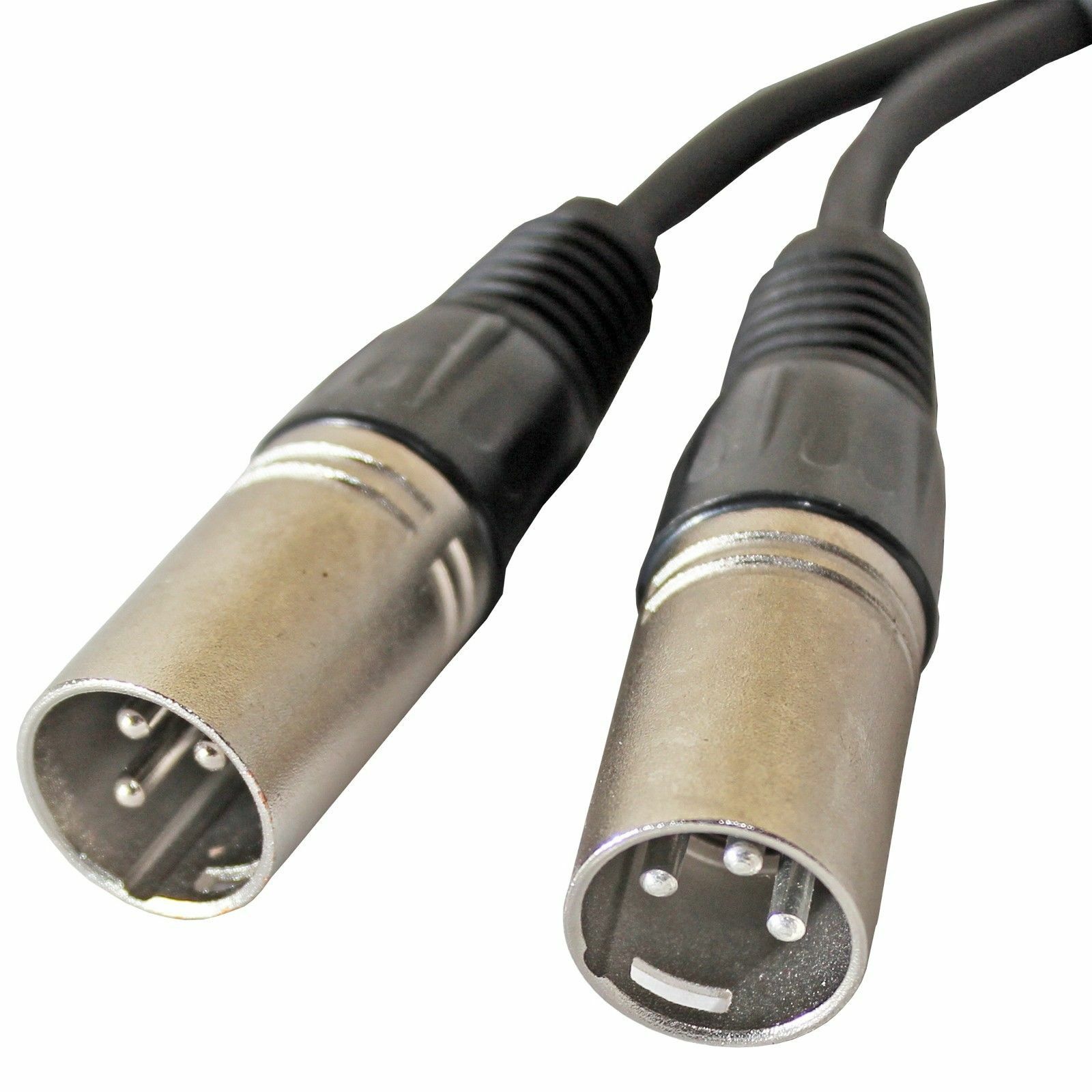 New 3pin XLR FEMALE jack to dual 2 MALE plug Y SPLITTER cable adaptor 1 ft cord