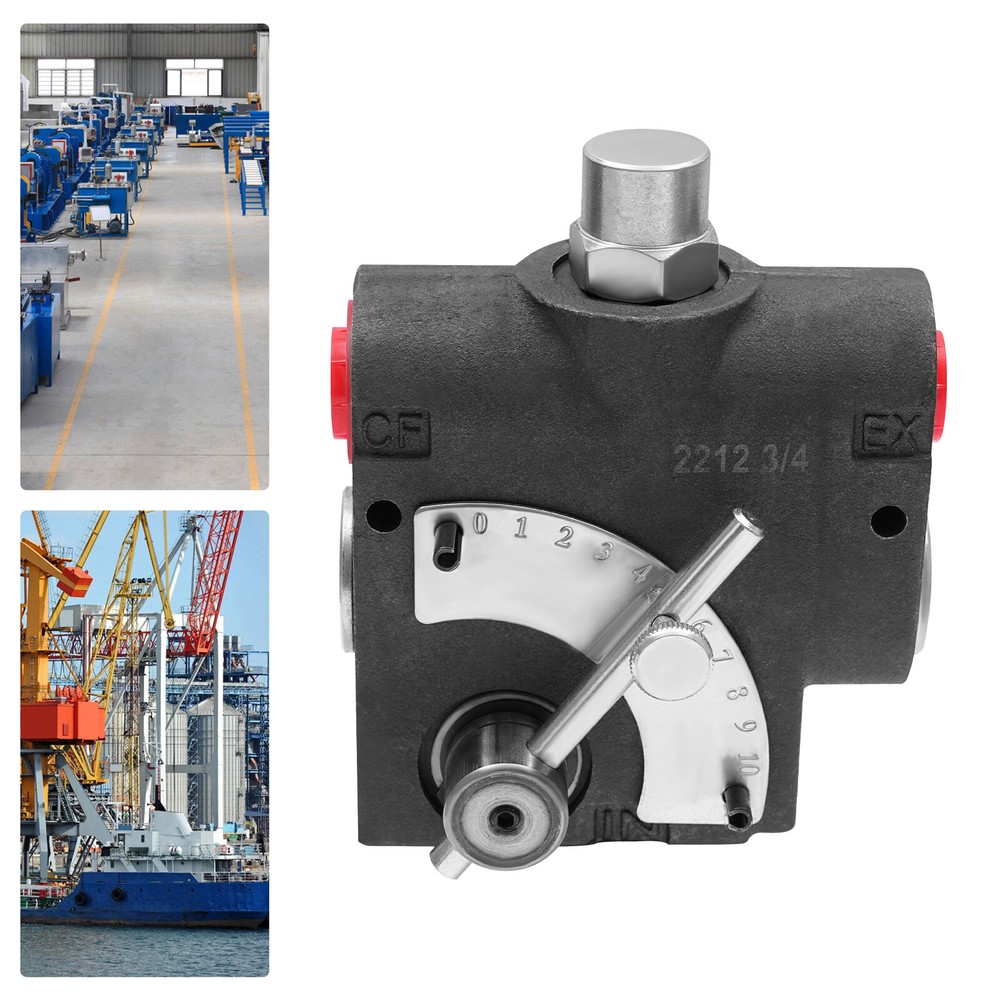 Hydraulic Adjustable Variable Flow Control Valve w/ Relief, 0-30 GPM, 3/4” NPT