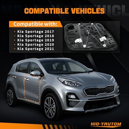 82481-D9010 Front Right Passenger Side Power Window Regulator with Panel