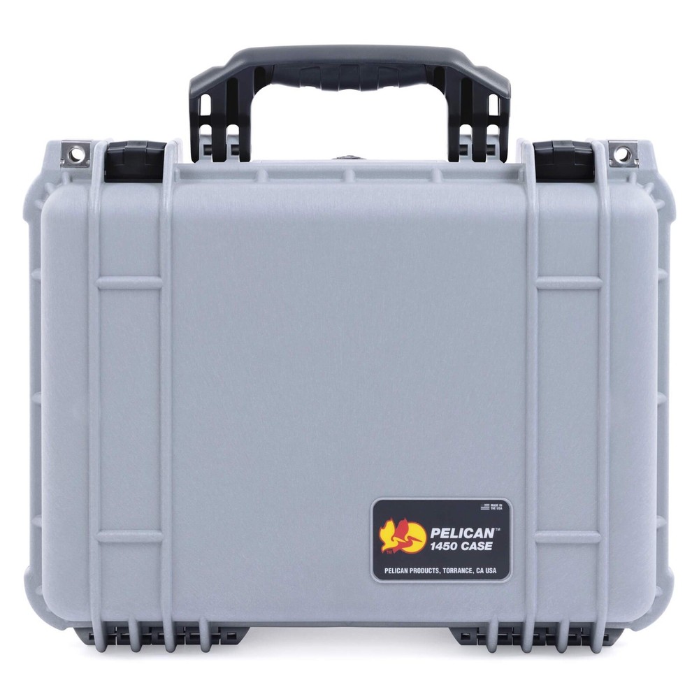 Silver & Black Pelican 1450 case. With foam.