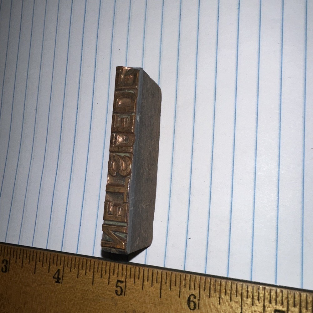 Print Block ( NETSLEDE ) Copper Face