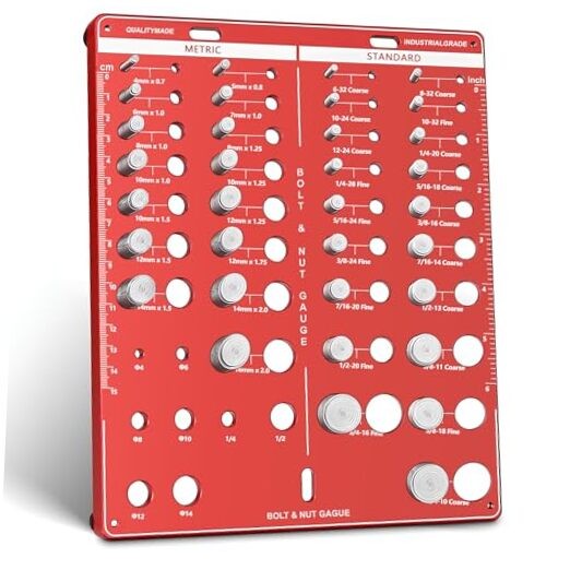 42 Nut and Bolt Thread Checker, Bolt Size and Thread 42 Thread Checker - Square