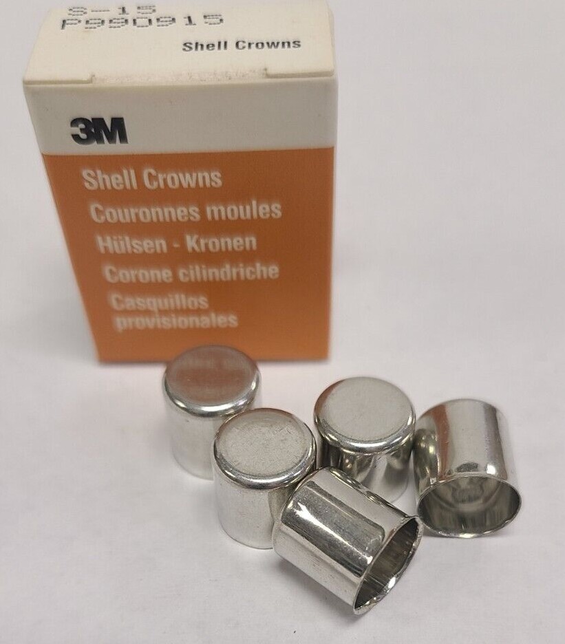 3M Dental Aluminum Shell Temporary Crowns (5 per Box) ASSORTED SIZES