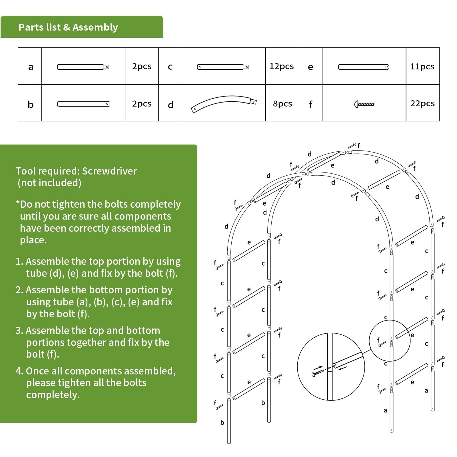 Metal Garden Arch Trellis for Climbing Plants Outdoor, Garden Arbors and Arch...