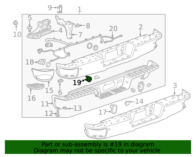 Genuine GM Park Sensor Bracket 84167343