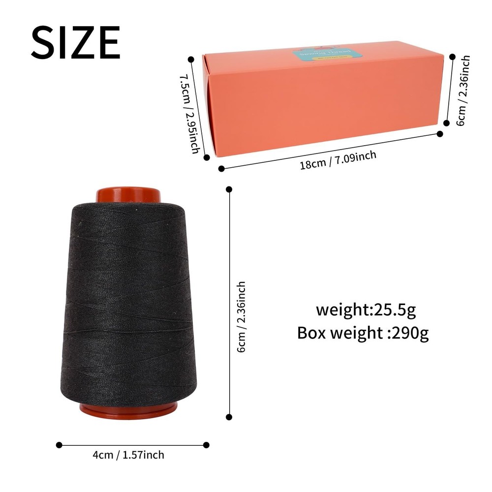 Sewing Thread Set, All Purpose Sewing Thread 40wt, 10 Spools Assorted Colors ...