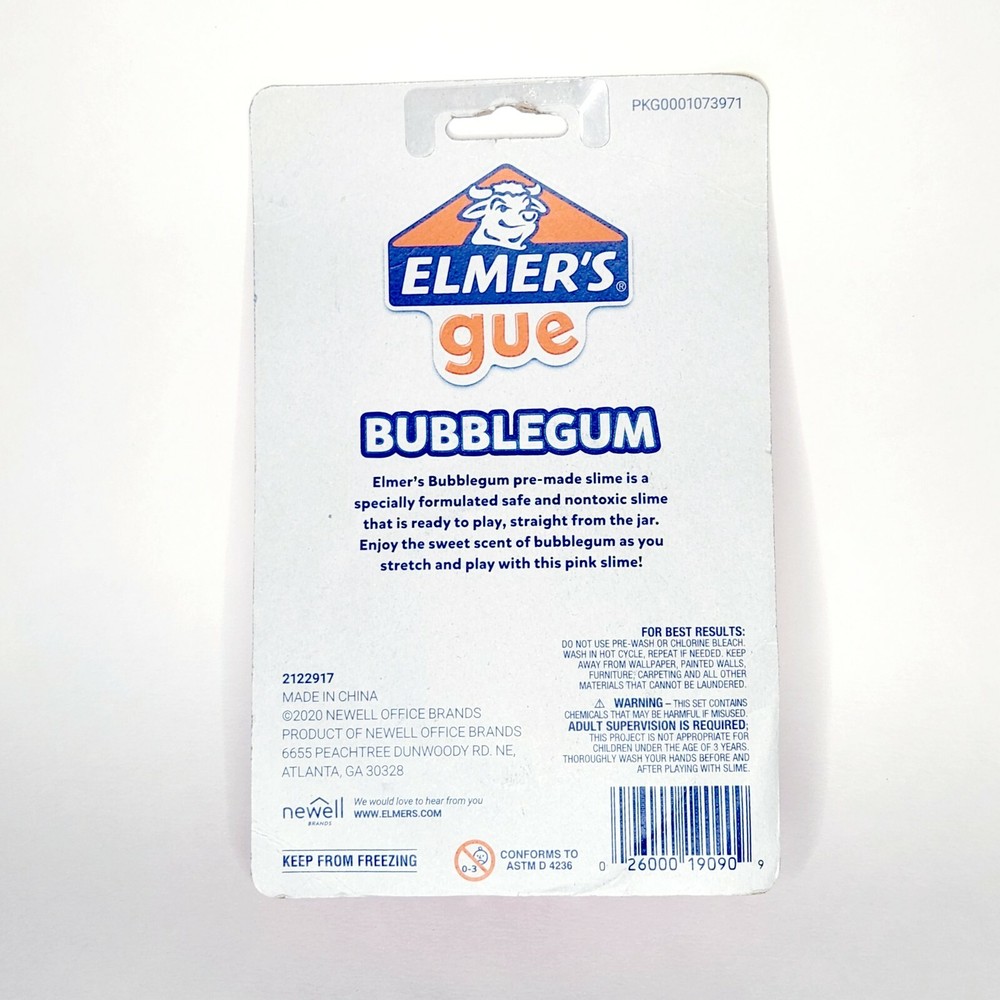Elmer's Gue Premade Slime 4oz Bubblegum Goo