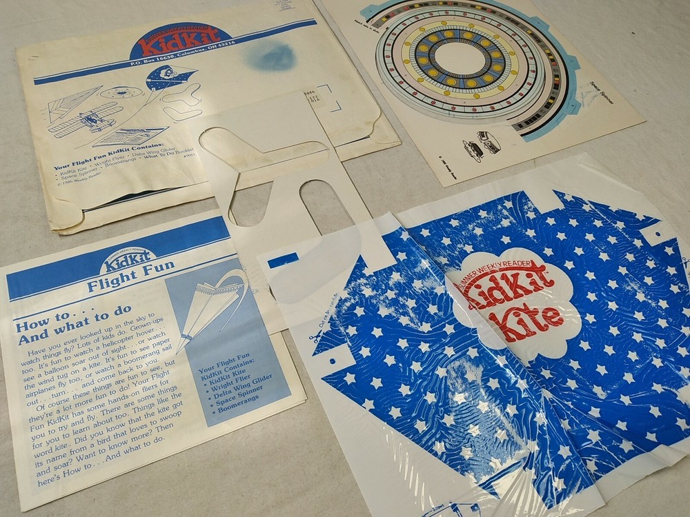 KidKit Summer Weekly Reader Columbus Ohio 1986 Flight Fun Kit Incomplete
