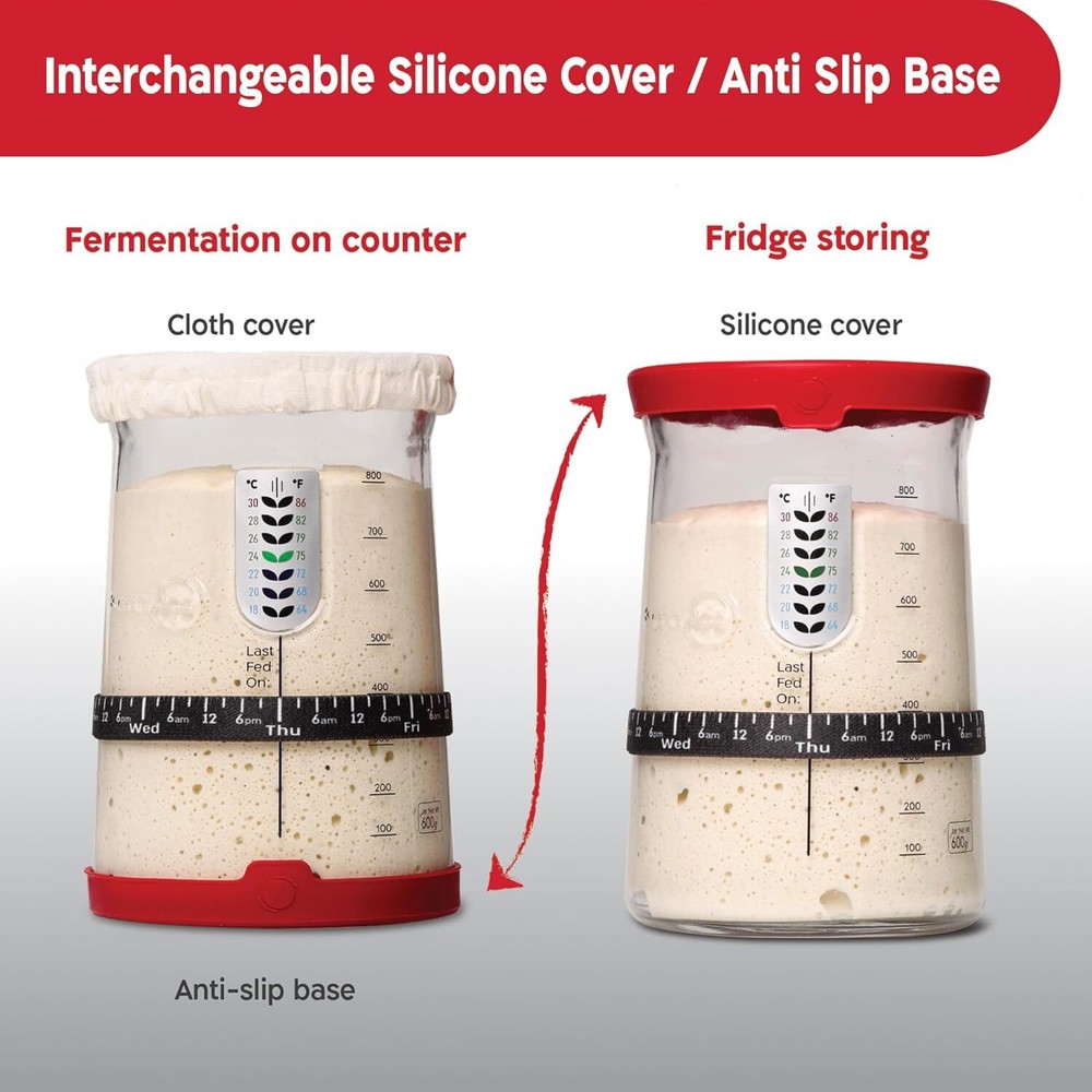 Professional Sourdough Bread Starter Kit with 5 Unique Features