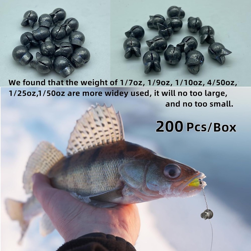 200/Box Large Removable Split Fishing Sinkers