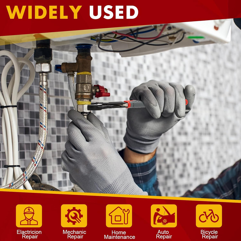 Self Adjusting Pipe Wrench Set - Multifunctional Locking 8 Inch Chrom...