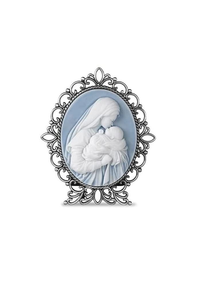 Christian Brands Mother s Kiss Cameo Stand Jade Multicolor Standard Vintage