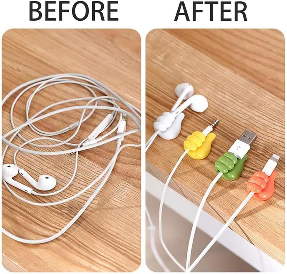 Thumb Wall Key Hook for Hanging Self Adhesive Cable Organizer Clip Holder