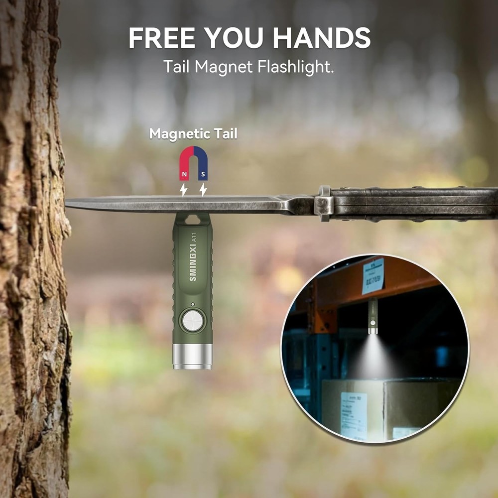 A11 500 Lumen Rechargeable Keychain Flashlight Mini Waterproof EDC