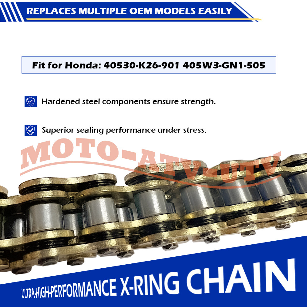 Gold 420 X-Ring Chain 106 Link & Connecting Master Link for Honda Grom 125 14-20