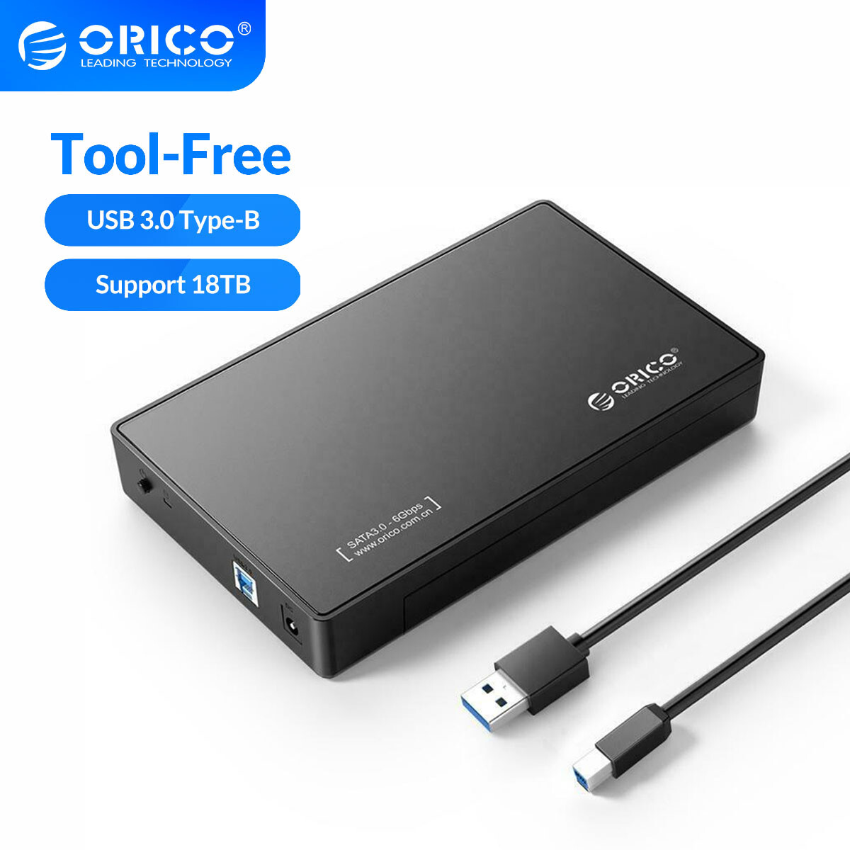 ORICO 2.5\"/3.5\" External Hard Drive Enclosure USB3.0 SATA HDD/SSD Case 18TB