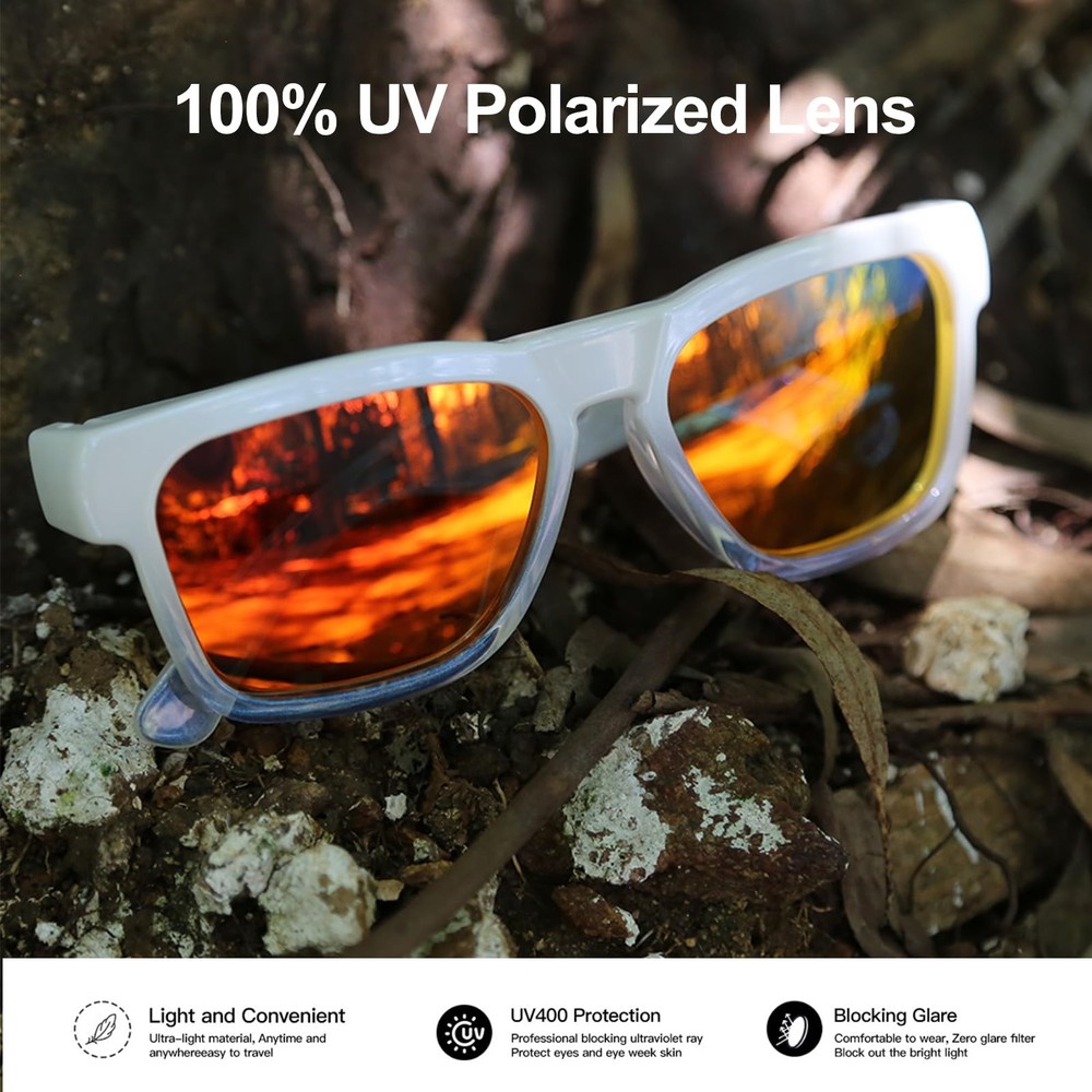 OhO Smart Glasses,Polarized Sunglasses with Bluetooth Speaker,Athletic/Outdoo...