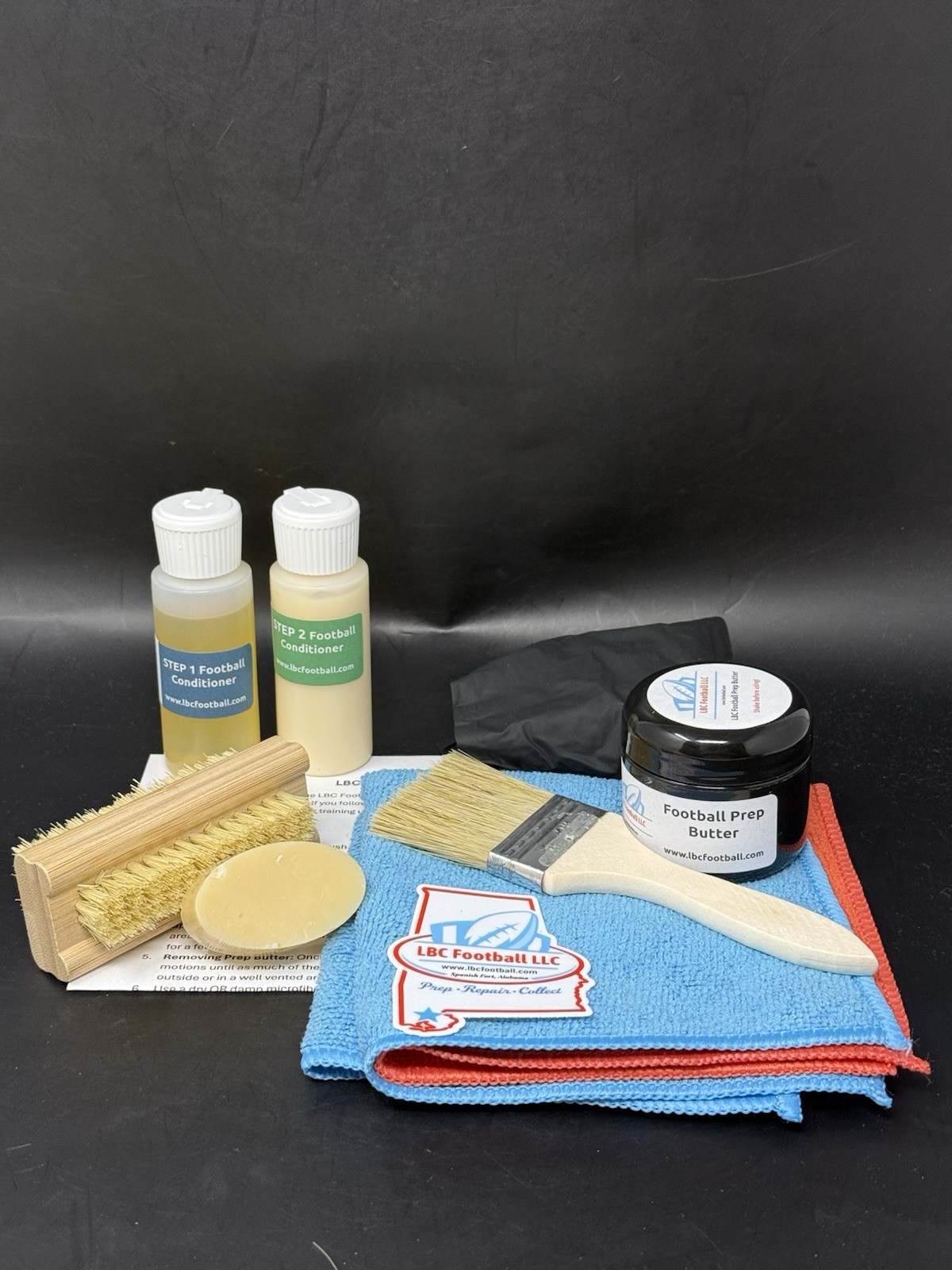LBC Football DIY Game Prep Kit Football Mud Conditioner Tack Bar Brush