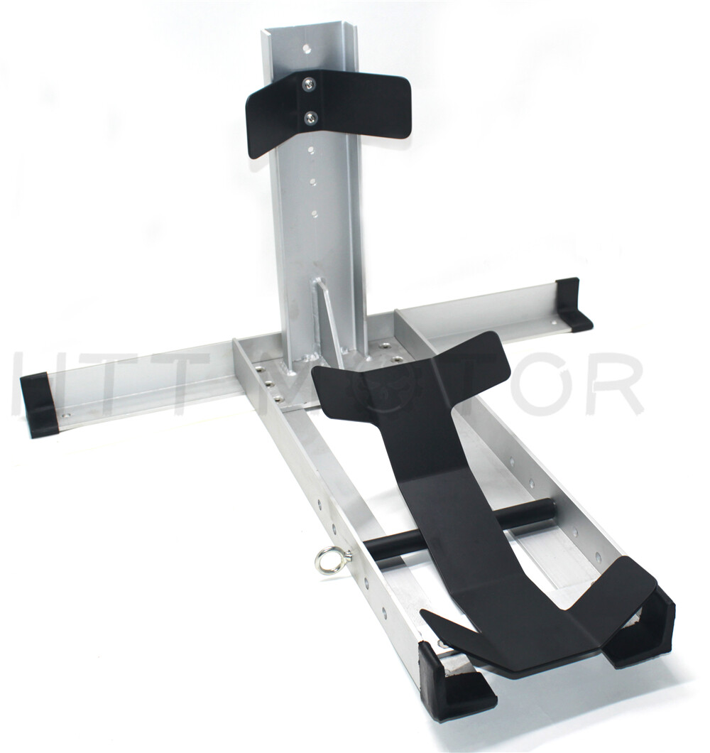 Portable Aluminium Alloy Motorcycle Wheel Chock Floor Stand 2400lb Capacity