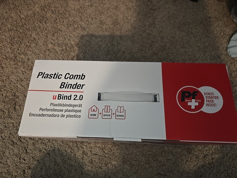 Plastic Binding Machine uBind 2.0, Punches up to 8 Sheets at a Time & Binds 150