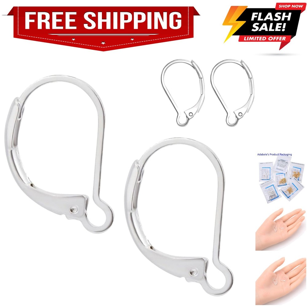 50pcs Hypoallergenic Tarnish Resistant Interchangeable Earring Hooks Strong L...