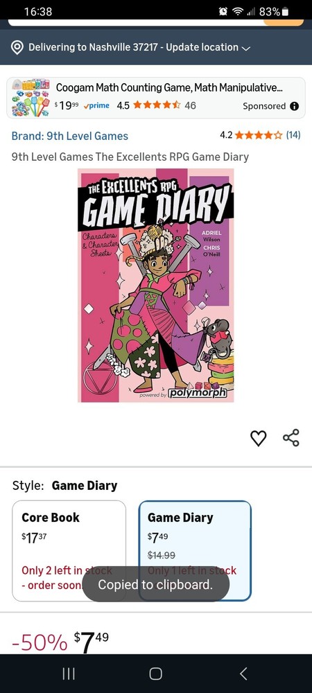 9th Level Games The Excellents RPG Game Diary
