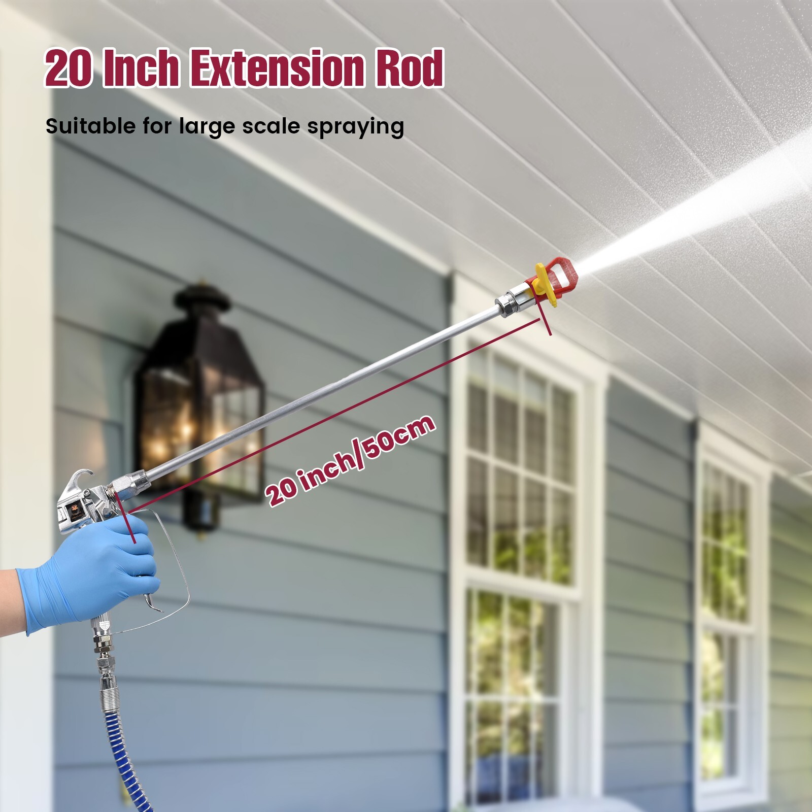 2.5HP Electric Airless Paint Sprayer High Efficient 3300PSI W/Extension Rod 110V