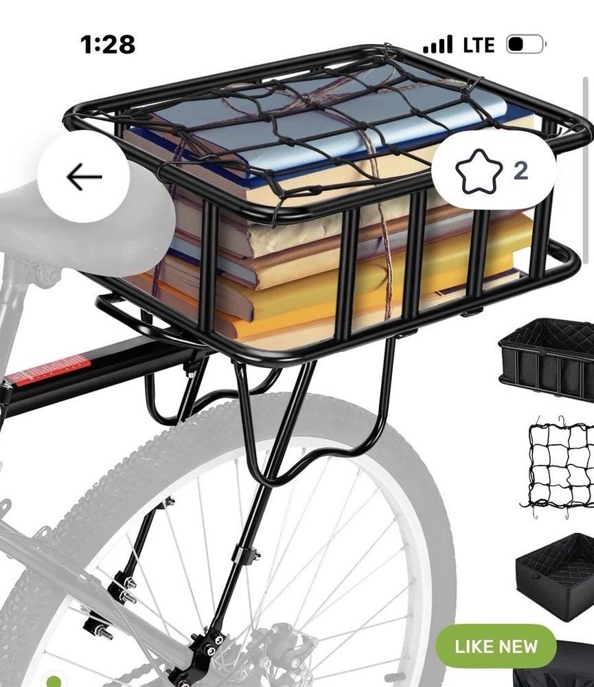 MEECOO SPRING BIKE CARGO  RACK WITH BASKET