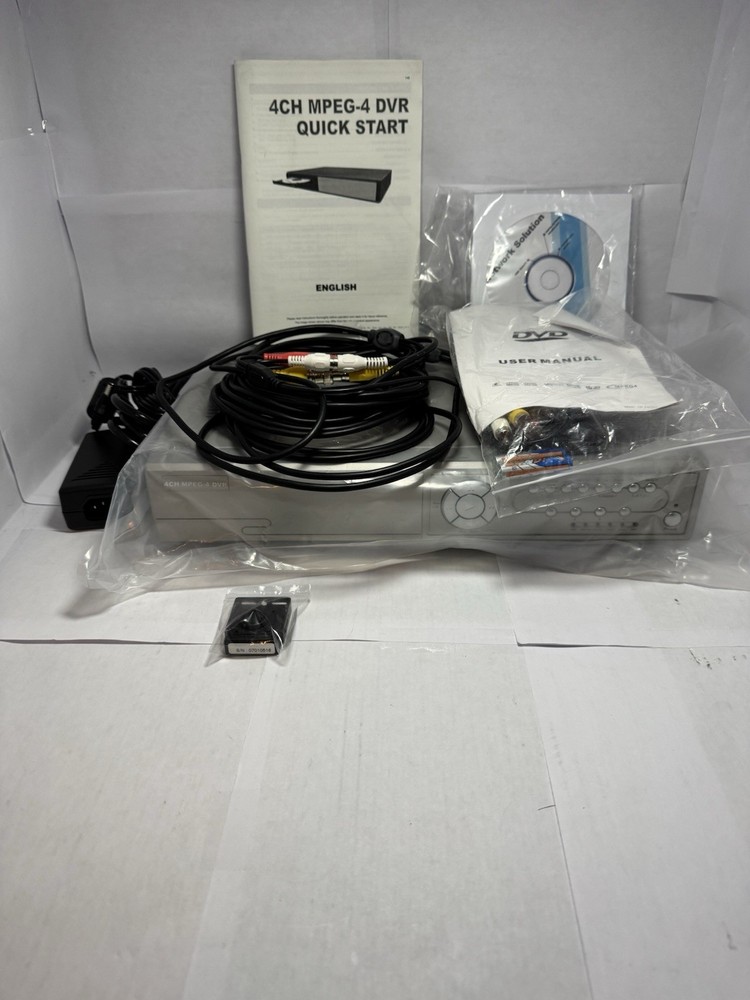 4CH MPEG-4 DVR 4 Channel Security Surveillance Recorder Open Box Complete