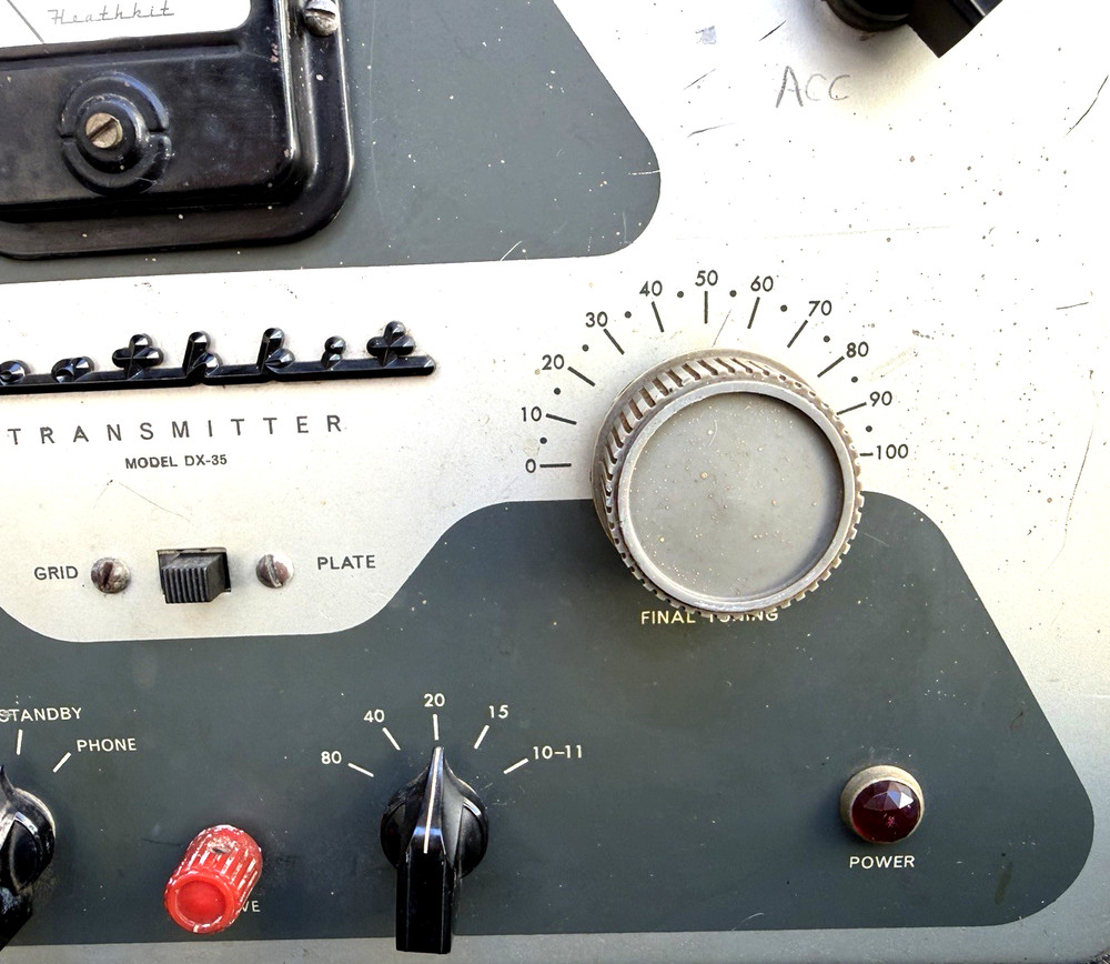 Vintage HeathKit DX-35 Transmitter AS IS-POWERS ON-PLEASE READ