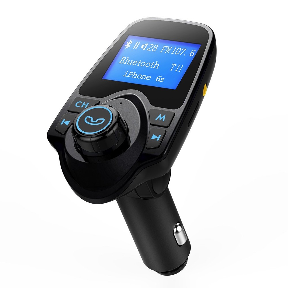 Bluetooth 5.3 FM Transmitter/Car Kit with Hands-Free Calling and 2 USB Charger