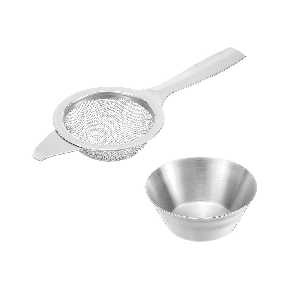 Tea Infuser Filter with Handle Tea Strainer for Loose Leaf Tea Silver