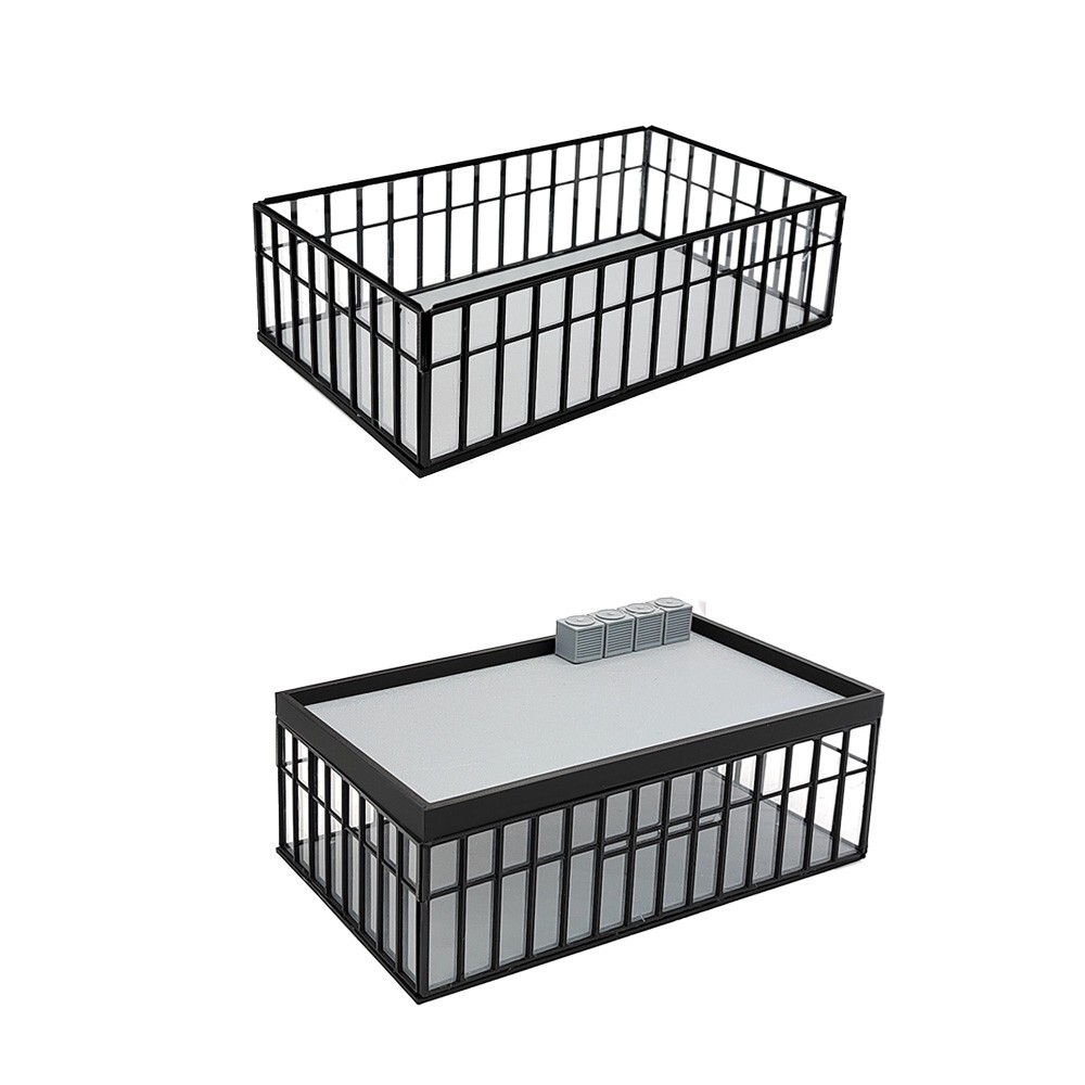 Outland Models Modern Commercial Box Building Full Glass Stackable 1:87 HO Scale