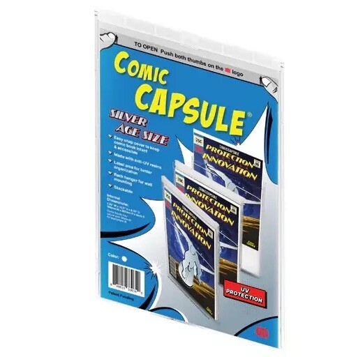 Silver Age Size ComicCapsule Clear Comic Book Plastic Protector UV Protection