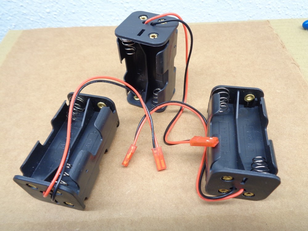 RC CAR BUGGY PART NITRO ENGINE RECEIVER AA BATTERY BOX PACK HOLDER (3 UNITS)!!!