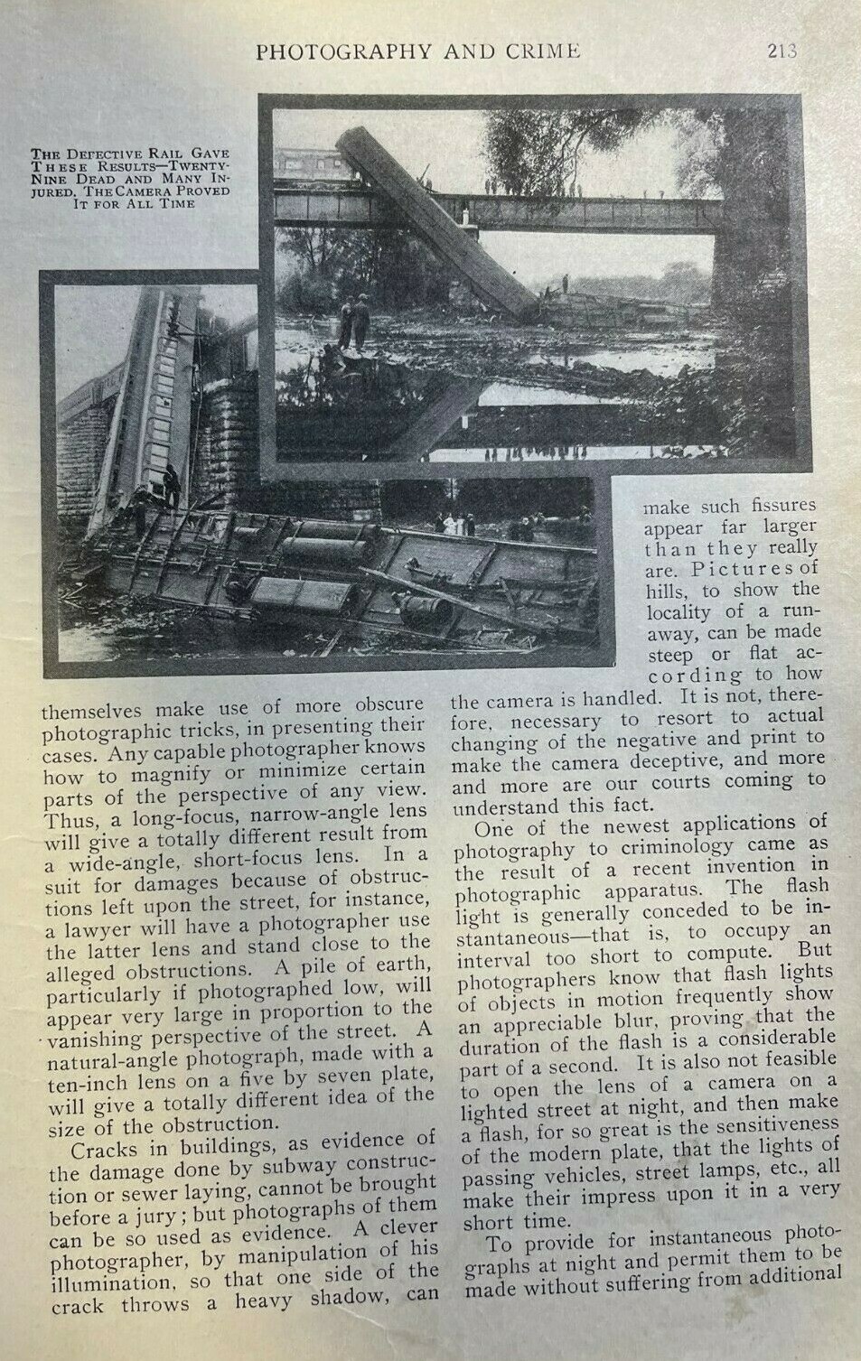 1914 Crime Photography illustrated