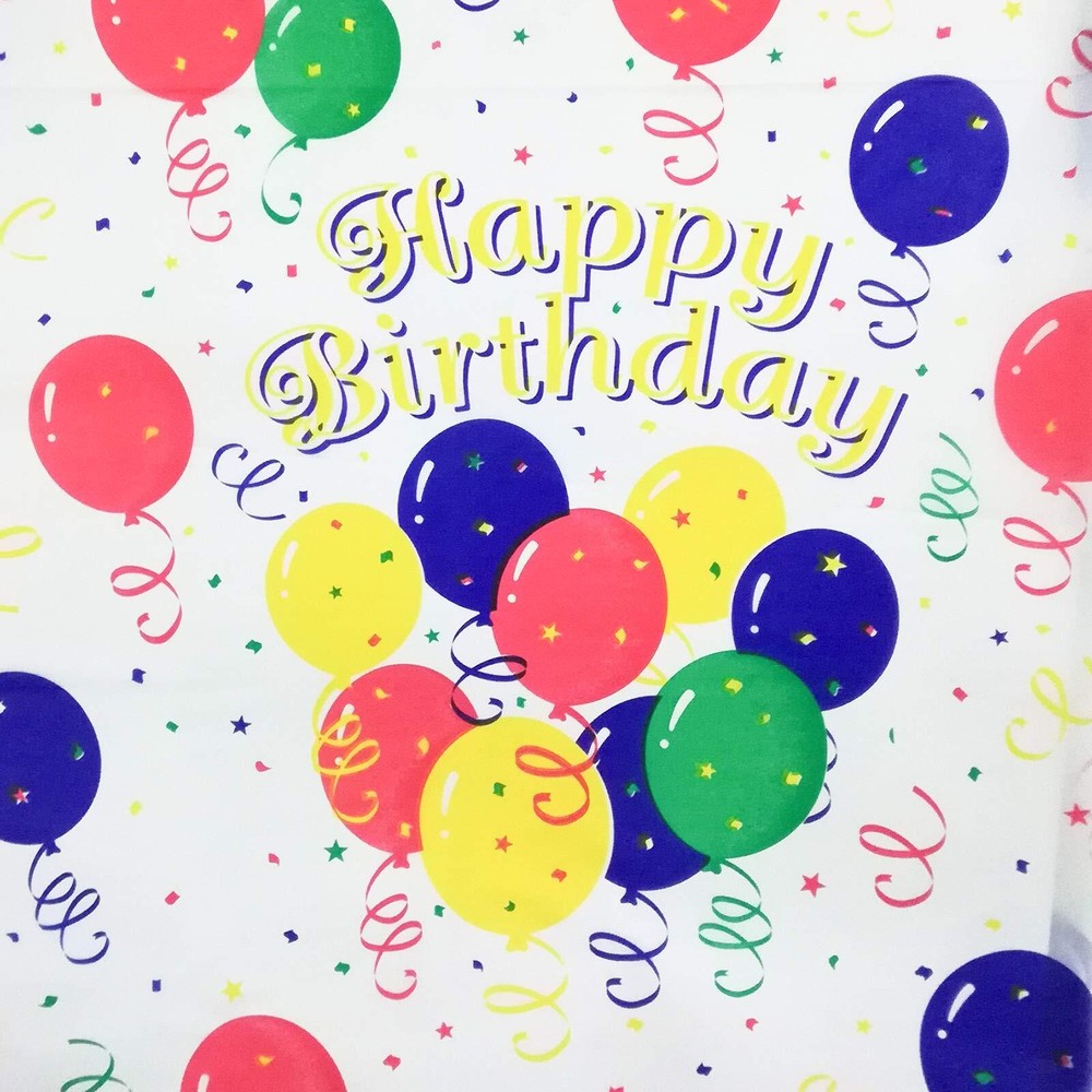 Colorful Balloons Plastic Tablecloth Rectangle - 2 Pcs