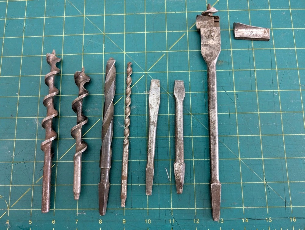 Vintage Bit Brace Hand Drill Bits Auger bits Adjustable Twist Carpenter Tools