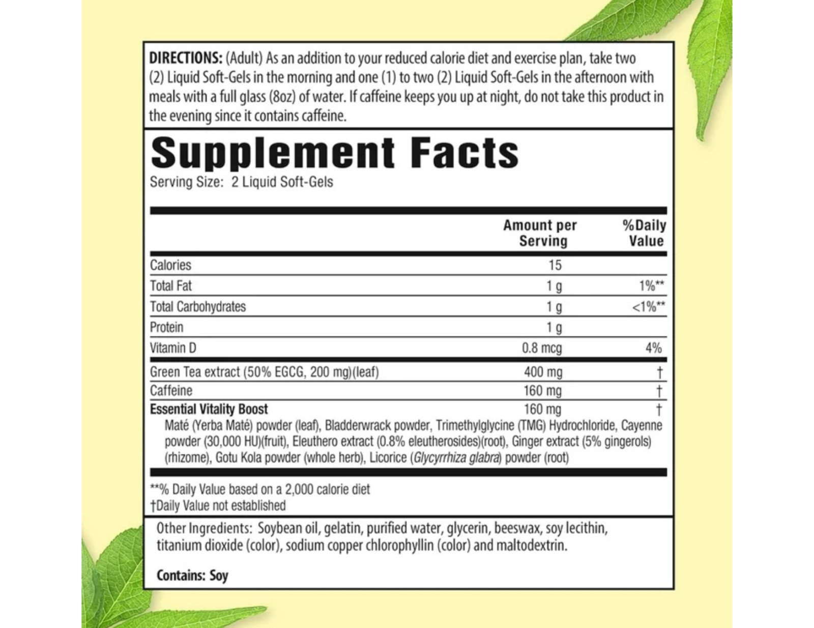 Applied Nutrition Green Tea Weight Loss Supplement, 180 Capsules
