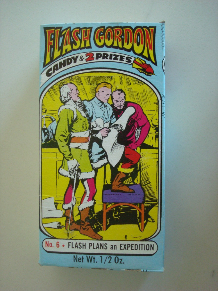 RARE! 1978 FLASH GORDON CANDY & 2 PRIZES EMPTY BOX PHOENIX CANDY Co.