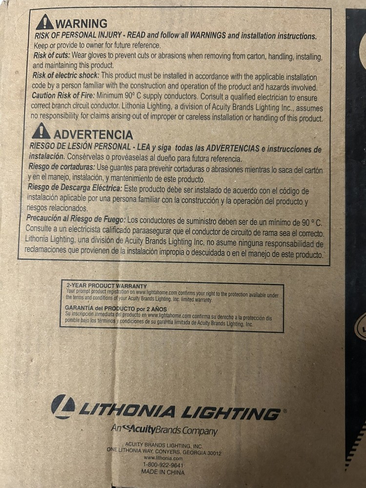 Lithonia Lighting LED Emergency Exit Sign. Dual Voltage 120/277, Top, End, Back