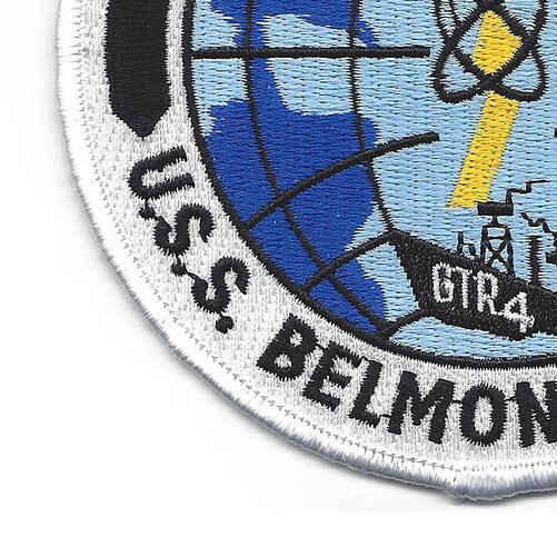 USS Belmont AGTR-4 Technical Research Ship Patch