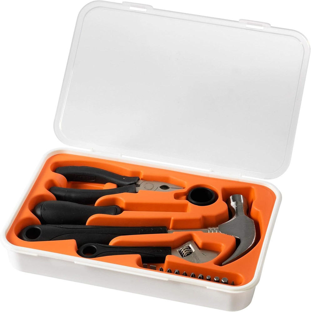 Fixa Tool Kit 17-Piece, Home Tool Kit, Tool Box, Perfect for Home Come with Comp